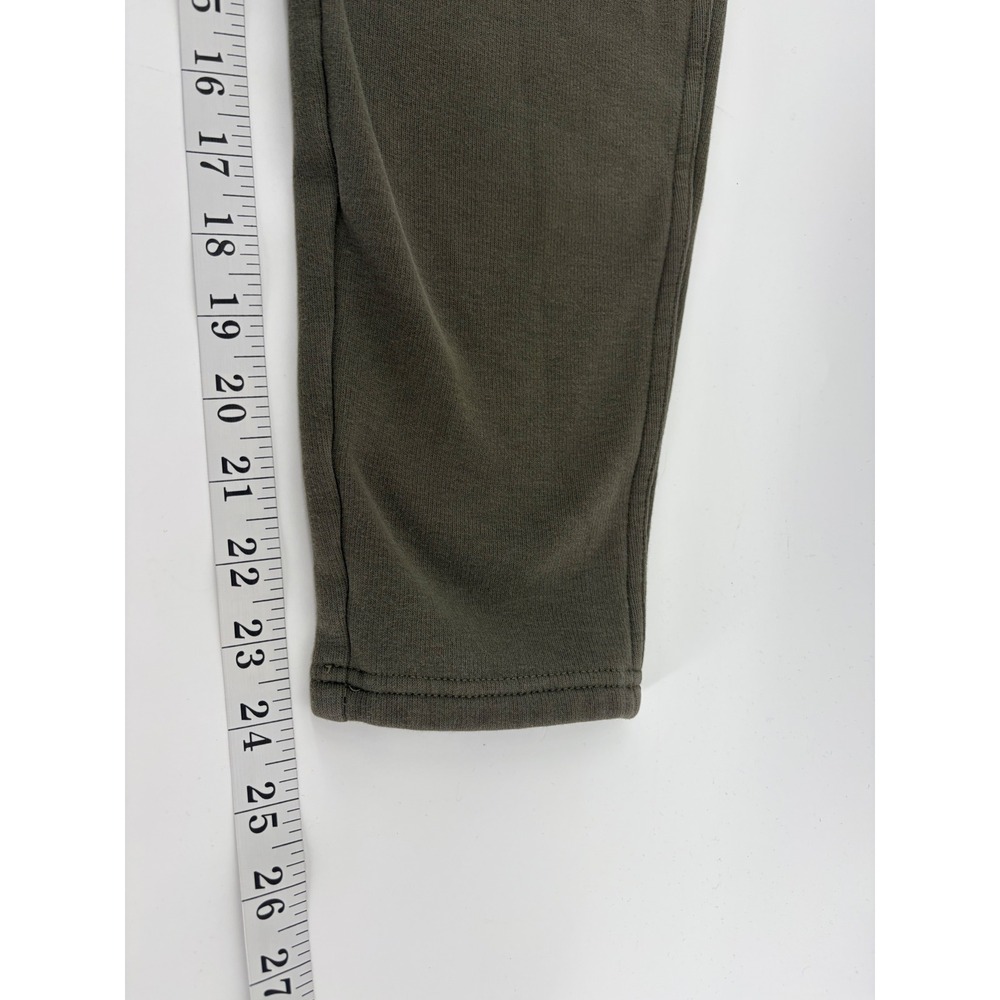 Lands End Womens M 10-12 Olive Green Serious Sweats Joggers Tapered Fleece Pants - Picture 7 of 7